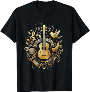 T-Shirt mit Gitarre